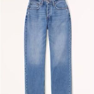 Abercrombie and Fitch curve love size 10 long 90s baggy jeans slight distress
